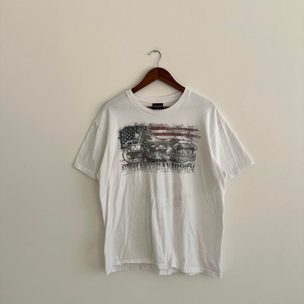 Vintage 2000s Harley Davidson Motorcycle Graphic Tee